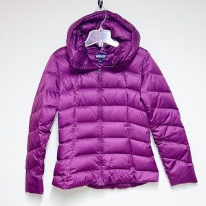 Patagonia Womens Purple Duck Down Puffer Jacket Sz S